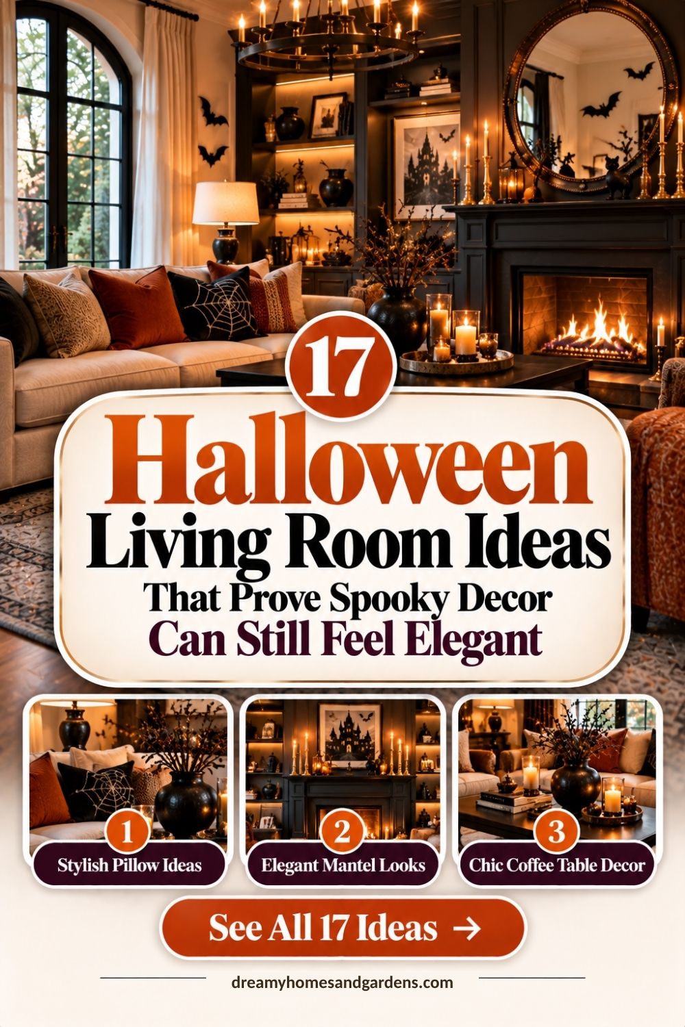 17 Halloween Living Room Ideas That Prove Spooky Decor Can Still Feel Elegant